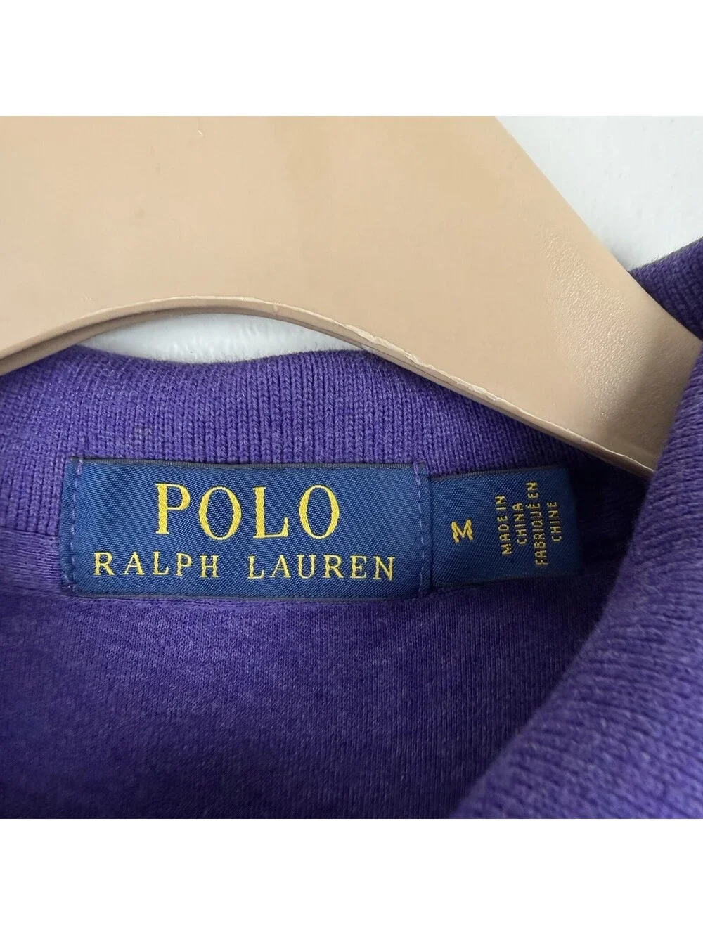 Polo Ralph Lauren Shirt Men Med Purple Custom Slim Fit Heather Polo Green Pony